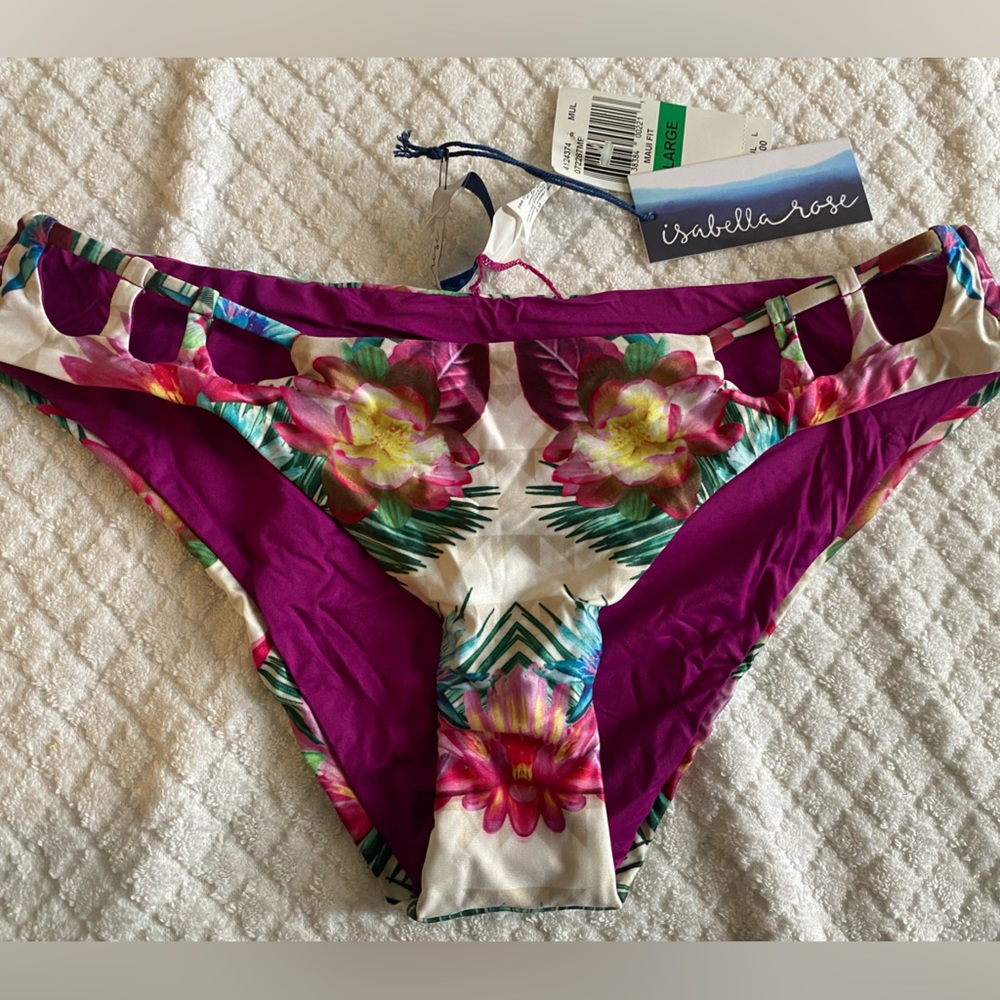 Isabella Rose women’s Bikini bottomSize-Large, Color-Multi, New With Tags